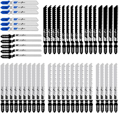 52 stuks decoupeerzaagbladen set - hoogwaardig koolstofstaal decoupeerzaagblad - voor hout, metaal en kunststof - universeel geschikt