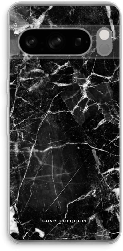 Case Company® - Hoesje geschikt voor Google Pixel 8 Pro hoesje - Zwart Marmer - Soft Cover Telefoonhoesje - Bescherming aan alle Kanten en Schermrand