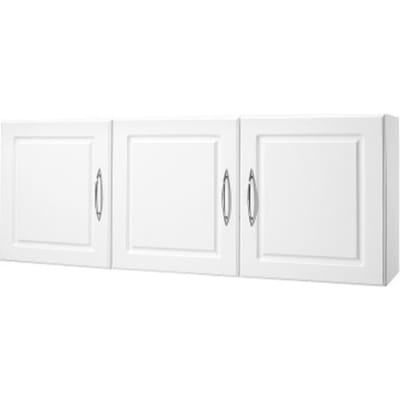VEVOR Wasruimte Wandkast, 2-laags wandkast (316 x 1372 x 516 mm) met 3 deuren, kastorganizer met verstelbare plank, voor keuken, garage, wasruimte, wit