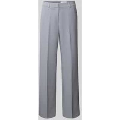 Wide fit stoffen broek met viscose en persplooien