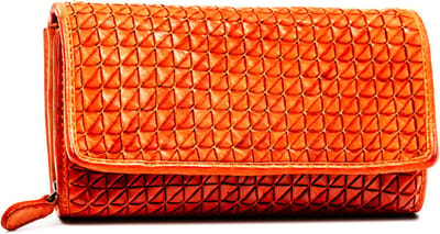 Dames leren portemonnee R-N22-ZPT-7330 Oranje