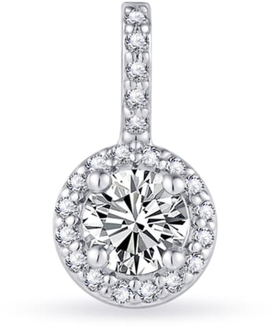 Gisser Jewels - Hanger excl. Collier - Roset Gezet met Zirkonia Stenen - 5mm Breed - Gerhodineerd Zilver 925