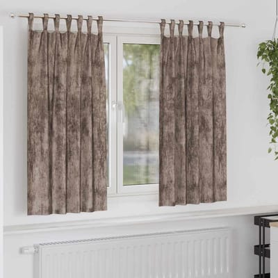 vidaXL Velvet Gordijnen 2 st Cappuccino 175 x 140 cm Fluweel