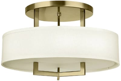 Hinkley LED Plafondlamp Hampton | 3X E27 Max 60W | Brushed Brass