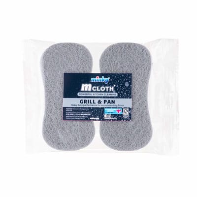Minky M-Cloth Schoonmaakspons 2-PACK | Keuken & Grill & Pan | Microvezel Reinigingssponzen | Vet & Vuil Verwijderen | Anti‑bacterieel & Krasonvriendelijk