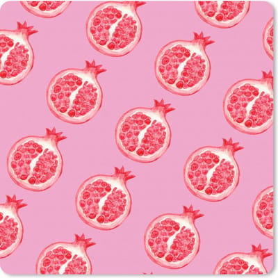 Muismat 20x20 cm - Mousepad Fruit - Roze - Sjablonen - Muismatten
