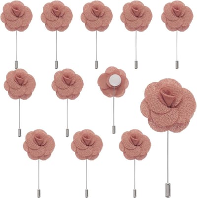 Kunstbloemen Boutonnieres - Nepbloemen Corsages - Feestelijke Decoratie - Realistisch Uiterlijk - 4 cm Diameter - Roze