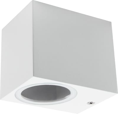 Buitenlamp SQUARE-W - Tuinverlichting - Buitenverlichting met IP44 - Muurlamp 1x GU10 - Wandlamp buiten - Wit
