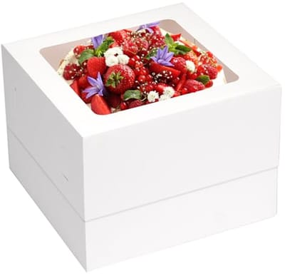 Cake Dozen Dozen 10 stuks - 12x12x8 Inches Witte Bakkerij Dozen Met Venster Voor Desserts