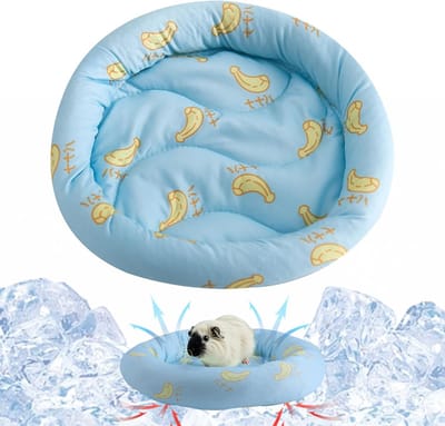 Verkoelende Mat voor Kleine Huisdieren - Rond Kussen van IJszijde voor Hamsters, Cavia's en Konijnen - 20,5 cm Diameter, Ideaal voor Zomergebruik