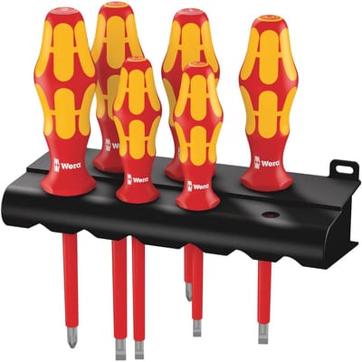 Schroevendraaierset 6-delig - Handgereedschap set - Klus en reparatie - Geïsoleerde VDE messen - 28.5 cm lengte - Multicolor