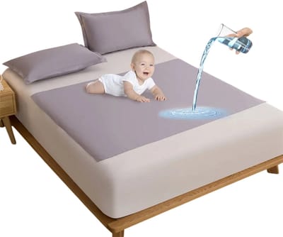 Waterdichte Matrasbeschermer TPU – Urine Beschermmat voor Volwassenen, Baby’s, Ouderen en Zwangere Vrouwen – Waterdichte Matrasbeschermer voor Bed, Matras en Massage Gebruik - Lichtgrijs - 50x70cm