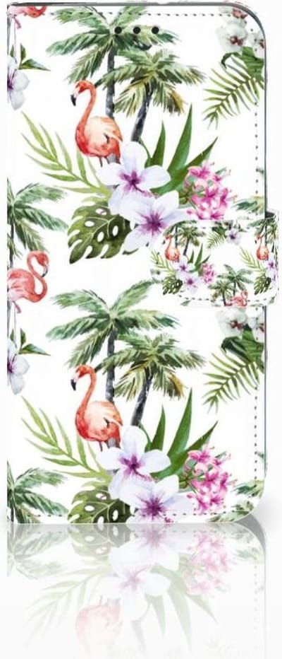 Motorola Moto G7 | G7 Plus Telefoonhoesje met Pasjes Flamingo Palms