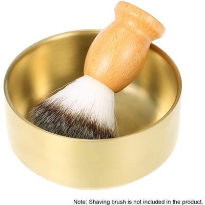Bol de rasage en métal pour hommes, tasse de savon en laiton pour barbier, bol de savon de nettoyage du visage pour brosse de rasage