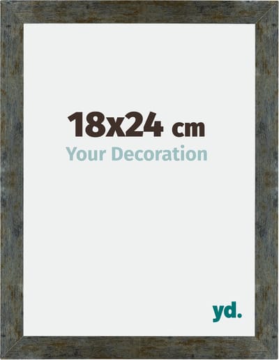 Your Decoration - Fotolijst 18x24 cm - MDF - Blauw Goud Gemeleerd - Mura