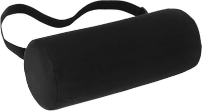 Stoelkussen Lendensteun - Autostoel Rugkussen - Comfortabel Zitten - Traagschuim Ondersteuning - 28x12 cm - Zwart