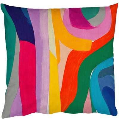 Sierkussens - Kussentjes Woonkamer - 50x50 cm - Abstract - Kleurrijk - Golven - Lijnen