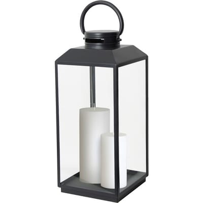 KS Verlichting Newport Windlicht Zwart Large