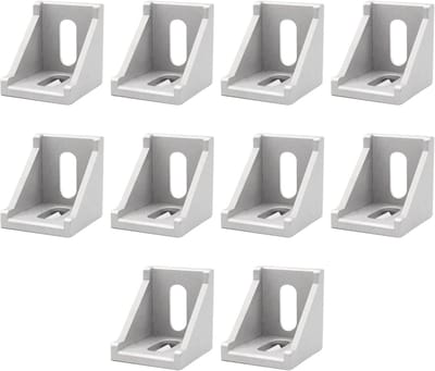 Aluminium Hoekverbinder Bevestigingsmateriaal voor 40x40 Profielen - 10 Stuks