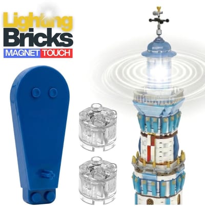 Xainy MC04 Magnetisch Touch Verlichtingsset rond | Elementensplitser seperator tool | Speelgoed lampjes op batterijen | Technic bouwblokken verlichting geschikt voor city architecture bouwsets | My bricks light geschikt voor Reobrix Pantasy