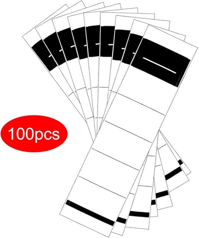 100 Zelfklevende Ordnerruggen 19 x 5,4 cm - Witte Ruglabels voor 5 cm Mappen