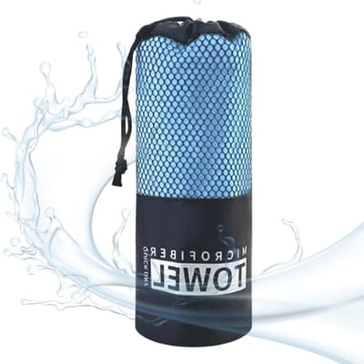 Microvezel Sporthanddoek - Reisstrandhanddoek - Snel Drogen - Super Absorberend - 40 x 80 cm - Lichtblauw
