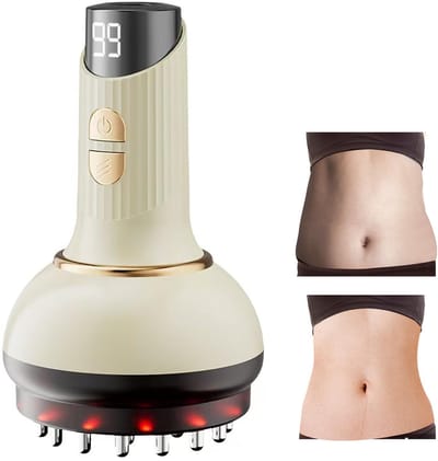 carmdering - Massageapparaat - Lymfedrainage Massager - Cellulitis Verminderaar - 21 massagekoppen, 3 modi (trilling, verwarming, microstroom) - 9 intensiteitsniveaus, LCD-scherm - 1200 mAh batterij, 6 uur gebruik, USB-C