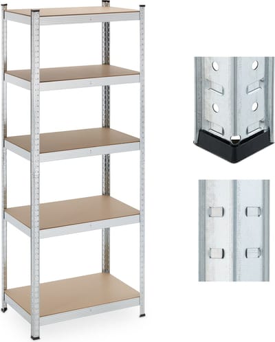Stellingkast - 500 kg - 180x70x45 cm - verzinkt staal - garage