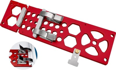 Geleiderail Hoek - Precisie Aanslag - Cirkelzaag Werk - CNC Gefreesd - 90 Graden - Rood
