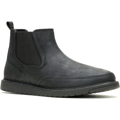 Hush Puppies Jenson Leren Zwarte Herenschoenen