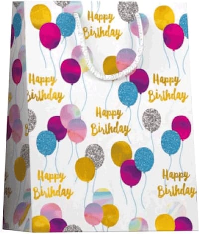 Papieren cadeau tas M Balloons - 2 cadeau tasjes - Verpakking - Cadeau- Tasjes