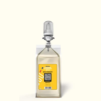 HIPHOT Zonnebrandcrème 1/2 liter – 500ML – factor 30 waterbestendig – voor dispenser – navulling – 1250 doses