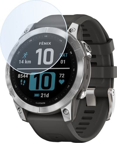 Screenprotector - Geschikt voor Garmin Fenix 7 - Extra Sterk - Tempered Glass - Gehard Glas - Beschermglas Screen Cover - Bescherm Protector voor Smartwatch