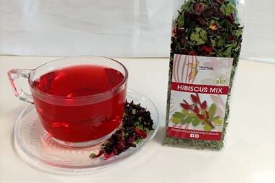 Hibiscus Mix Kruidenthee (Hibiscus & Moringa) – Biologisch – Cafeïnevrije Kruidenthee – Losse Kruidenthee – 25g
