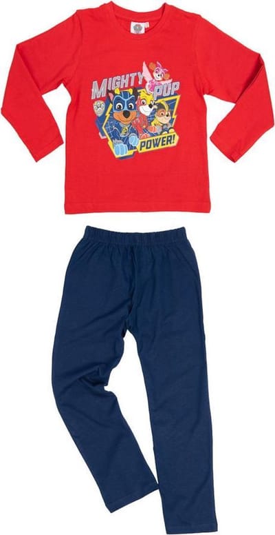 Paw Patrol Pyjama - Katoen - Rood/navy - maat 98/104