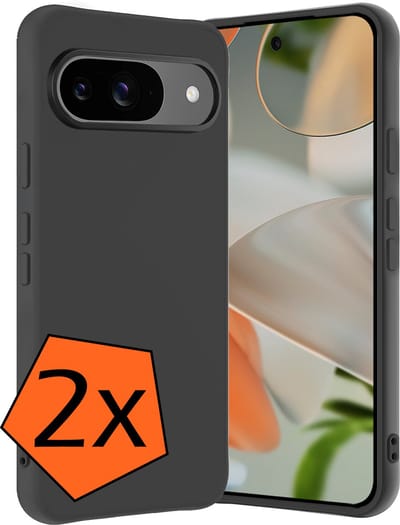 Hoes - 2 Stuks - Geschikt voor Google Pixel 10 - Sterk & Shockproof - Case Siliconen - Back Cover - Telefoon Hoes - Zwart