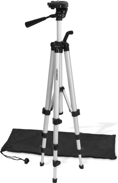 VONROC Meetgereedschap statief 37-110cm – Tripod – Universeel ¼” – Bouwstatief – Laserstatief – Incl. opbergtas