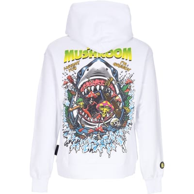 Lichtgewicht sweatshirt met capuchon voor heren Shark Hoodie wit