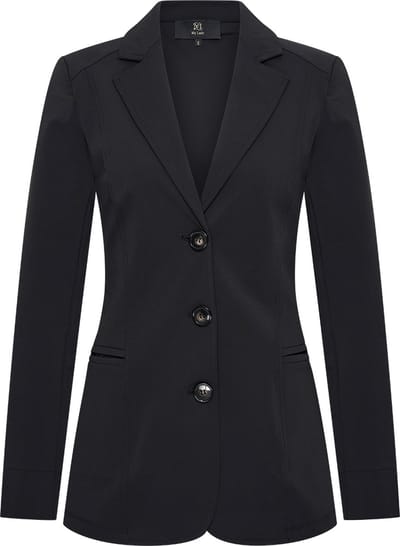 Mylady Travel(dunne soft)Blazer Mid lang Besy(27-525-5648 )Black Maat S, De blazer valt klein , we adviseren een maat groter.stofsamenstelling 80% polyamide 20% elastaan , Een duurzame, kreukvrij, snel droog. wassen 30°C - niet in droger