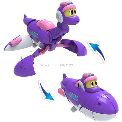 2018 Nieuwste ABS Min Vervorming Gogo Dino Actiefiguren REX Transformatie Auto Vliegtuig Motorboot Kraan Dinosaurus speelgoed voor Kinderen