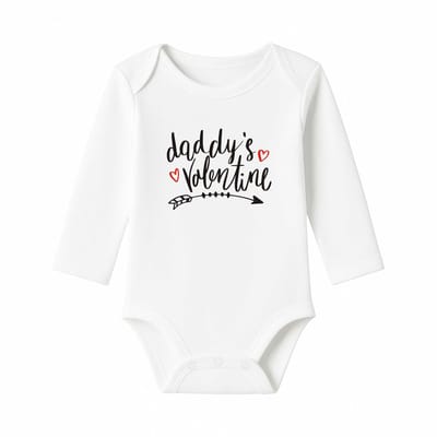 Romper Daddy's Valentine - wit - 62/68 - lange mouw