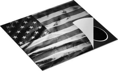 Chefcare Inductie Beschermer Amerikaanse Vlag - Verenigde Staten - Zwart Wit - 60x50 cm - Afdekplaat Inductie - Kookplaat Beschermer - Inductie Mat