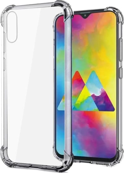 LuxeBass Transparante siliconen hoesje met uitgestoken hoeken voor Samsung Galaxy A20E - telefoonhoes - gsm hoes - telefoonhoesje