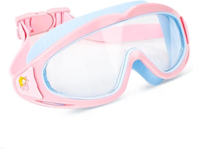 Kinderzwembrillen voor 3 tot 15 jaar, anti-condens, waterdicht, 180° panoramisch duikmasker, lekvrij, duikmasker voor jongens en meisjes.