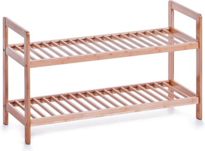 Zeller Schoenenrek bamboe - 2 etages - 6 paar schoenen
