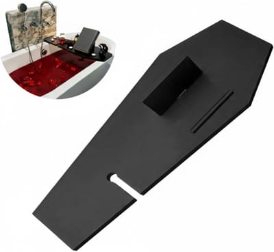 Bad Dienblad - Bad Caddy - Ontspannen in bad - Uniek kist ontwerp - 81 x 325 cm - Zwart