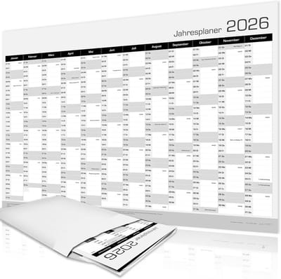 Wandkalender 2026 | Jaarplanner A1 | 84 x 59 cm | Wandplanner met Grote Dagvelden | Feestdagen en Kalenderweken