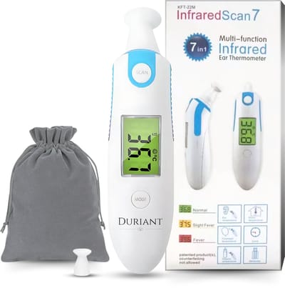 Duriant Thermometer - Oorthermometer Baby's, Kinderen en Volwassenen - Koortsthermometer - Infrarood Thermometer - NL Handleiding - Inclusief 2 batterijen