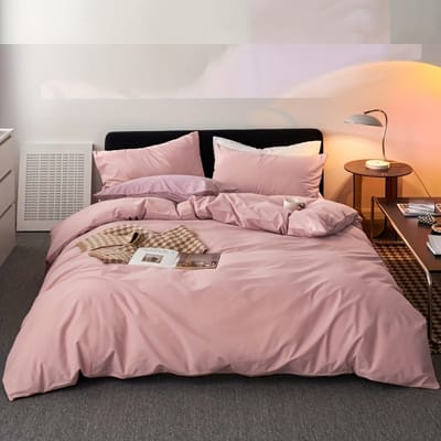 Livano Zacht Dekbed - Dekbedovertrek Inclusief 2x Kussensloop - Beddengoed - 173x229cm - Roze