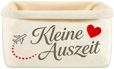 Dailygoods- Cadeauzak - Opbergmand met deksel - Katoen-linnen - 37 x 25 x 15 cm - Duurzaam - Huidvriendelijk materiaal